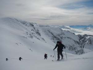 sommet de la combe des Vans, ski de randonnée dans belledonne