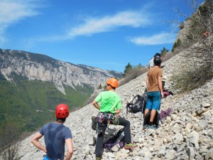 stage d'escalade avec les équipes départementales d'alpinisme FFME de l'Isère