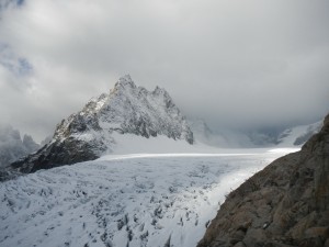 le glacier blanc dans le massif des Ecrins