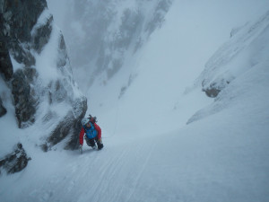 alpinisme hivernal dans number 3 gully